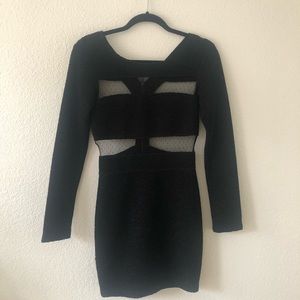 BCBG Black Body Con Midi